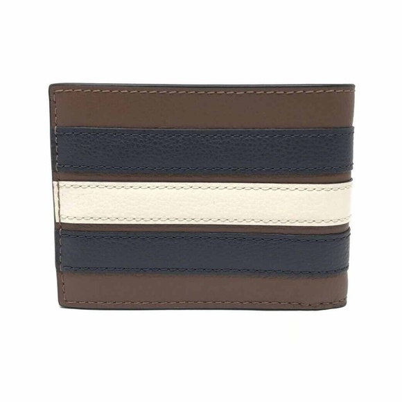 Coach Men’s Slim Billfold Saddle Leather Wallet - Picture 3 of 5